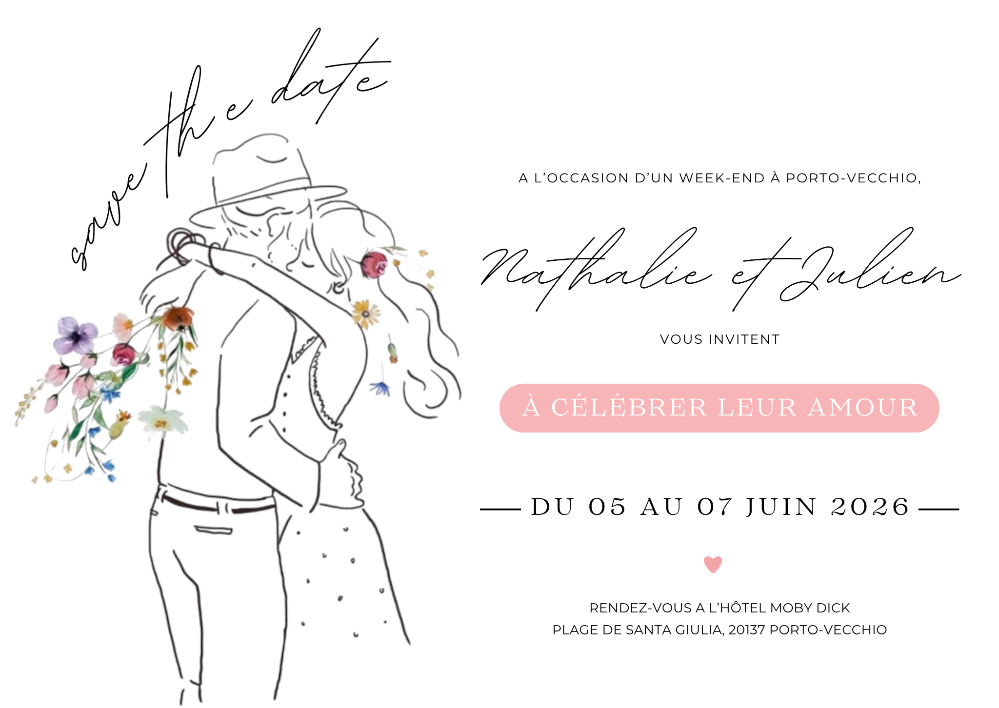 Save the date Nathalie & Julien